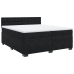 Cama box spring con colchón terciopelo negro 200x200 cm