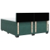 Cama box spring con colchón terciopelo verde oscuro 200x200 cm