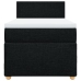 Cama box spring con colchón tela negro 90x190 cm