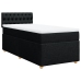 Cama box spring con colchón tela negro 90x190 cm