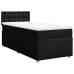 Cama box spring con colchón tela negro 90x190 cm