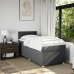Cama box spring con colchón tela gris oscuro 90x200 cm