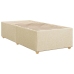 Cama box spring con colchón tela color crema 100x200 cm