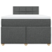 Cama box spring con colchón tela gris oscuro 120x190 cm