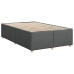 Cama box spring con colchón tela gris oscuro 120x190 cm