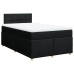 Cama box spring con colchón tela negro 120x190 cm