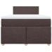 Cama box spring con colchón tela marrón oscuro 120x200 cm