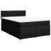 Cama box spring con colchón tela negro 140x190 cm