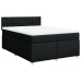 Cama box spring con colchón tela negro 140x200 cm