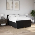 Cama box spring con colchón tela negro 140x200 cm