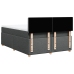 Cama box spring con colchón tela gris oscuro 140x200 cm