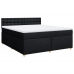 Cama box spring con colchón tela negro 180x200 cm