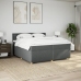 Cama box spring con colchón tela gris oscuro 200x200 cm