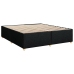 Cama box spring con colchón tela negro 200x200 cm