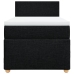 Cama box spring individual con colchón tela negro