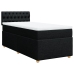 Cama box spring individual con colchón tela negro