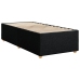 Cama box spring individual con colchón tela negro