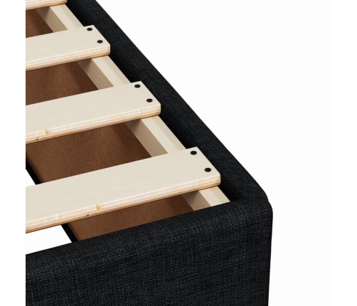 Cama box spring individual con colchón tela negro