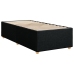 vidaXL Cama box spring individual con colchón tela negro