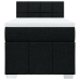 Cama box spring con colchón tela negro 80x200 cm
