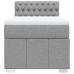 Cama box spring con colchón tela gris claro 90x190 cm