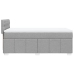 Cama box spring con colchón tela gris claro 90x190 cm