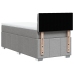 Cama box spring con colchón tela gris claro 90x190 cm