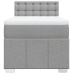 Cama box spring con colchón tela gris claro 90x200 cm