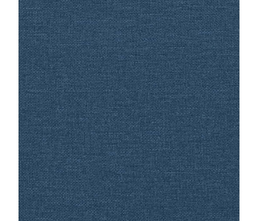 Cama box spring con colchón tela azul 120x190 cm