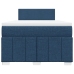 Cama box spring con colchón tela azul 120x190 cm