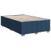 Cama box spring con colchón tela azul 120x190 cm