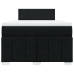 Cama box spring con colchón tela negro 120x200 cm