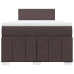 Cama box spring con colchón tela marrón oscuro 120x200 cm