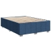 Cama box spring con colchón tela azul 140x200 cm