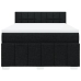 Cama box spring con colchón tela negro 160x200 cm
