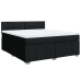 Cama box spring con colchón tela negro 180x200 cm