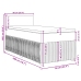Cama box spring con colchón tela marrón oscuro 90x200 cm