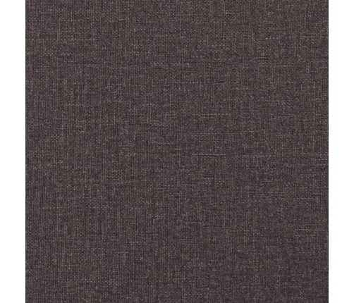 Cama box spring con colchón tela marrón oscuro 90x200 cm