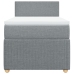 Cama box spring con colchón tela gris claro 100x200 cm
