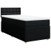 Cama box spring con colchón tela negro 100x200 cm