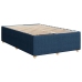 Cama box spring con colchón tela azul 120x190 cm