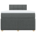 Cama box spring con colchón tela gris oscuro 120x200 cm