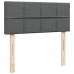Cama box spring con colchón tela gris oscuro 120x200 cm