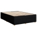 Cama box spring con colchón tela negro 140x190 cm