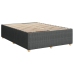 Cama box spring con colchón tela gris oscuro 140x190 cm