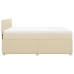 Cama box spring con colchón tela color crema 140x200 cm
