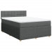 Cama box spring con colchón tela gris oscuro 160x200 cm