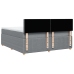 Cama box spring con colchón tela gris claro 200x200 cm