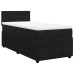 Cama box spring con colchón terciopelo negro 80x200 cm