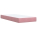 Cama box spring con colchón terciopelo rosa 80x200 cm